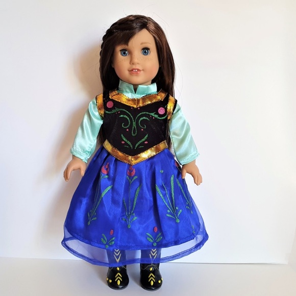 Disney Princess Anna dress,‎ fits 18” American Girl doll (doll not included) - Picture 1 of 6